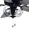 Vaxcel Reed 48-in. Matte Black Farmhouse Ceiling Fan with LED Cage Light Kit and Pull Chains F0099 - alternate 8